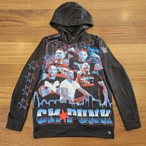 WWE CM Punk ProSphere Youth Black Pullover Hoodie Youth Large